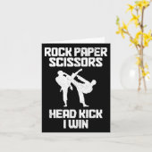 Rock Paper Scissors Taekwondo Karate Karte (Gelbe Blume)