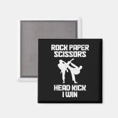 Rock Paper Scissors Taekwondo Karate Magnet (Vorderseite/Rückseite)