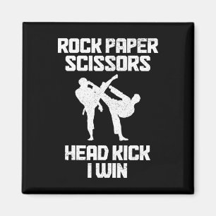 Rock Paper Scissors Taekwondo Karate Magnet
