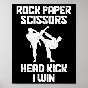 Rock Paper Scissors Taekwondo Karate Poster