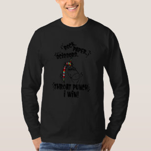 Rock Paper Scissors Throat Punch I Win Unicorn T-Shirt