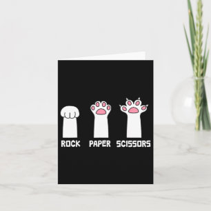 Rock Paper Scissy Cat Paws Game Niedlich Paw Funny Karte
