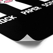 Rock Paper Scissy Cat Paws Game Niedlich Paw Funny Poster (Ecke)