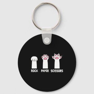 Rock Paper Scissy Cat Paws Game Niedlich Paw Funny Schlüsselanhänger