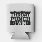 Rock Paper Scissy Throat Punch I Win, Funny Dosenkühler (Rückseite)