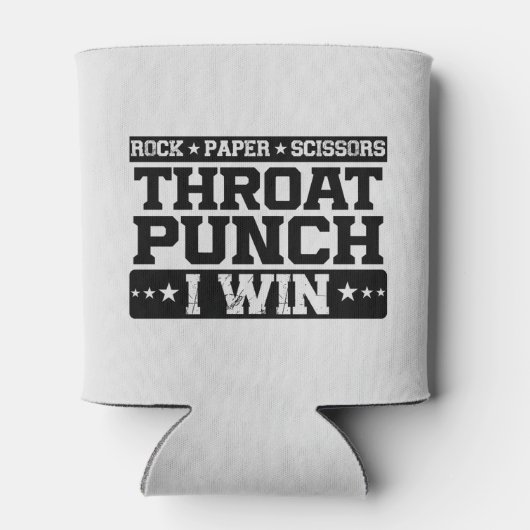 Rock Paper Scissy Throat Punch I Win, Funny Dosenkühler (Rückseite)