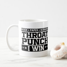 Rock Paper Scissy Throat Punch I Win, Funny Kaffeetasse
