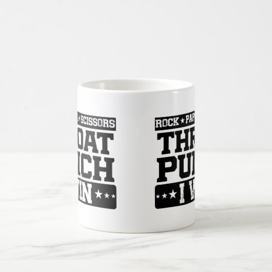 Rock Paper Scissy Throat Punch I Win, Funny Kaffeetasse (Mittel)