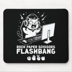 Rock Papier Schere Flashbang Katzen Meme Mousepad
