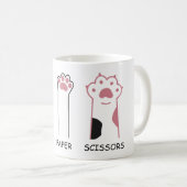 Rock, Papier, Schere Kaffeetasse (VorderseiteRechts)