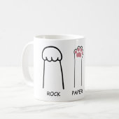 Rock, Papier, Schere Kaffeetasse (Vorderseite Links)