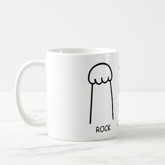 Rock, Papier, Schere Kaffeetasse (Links)