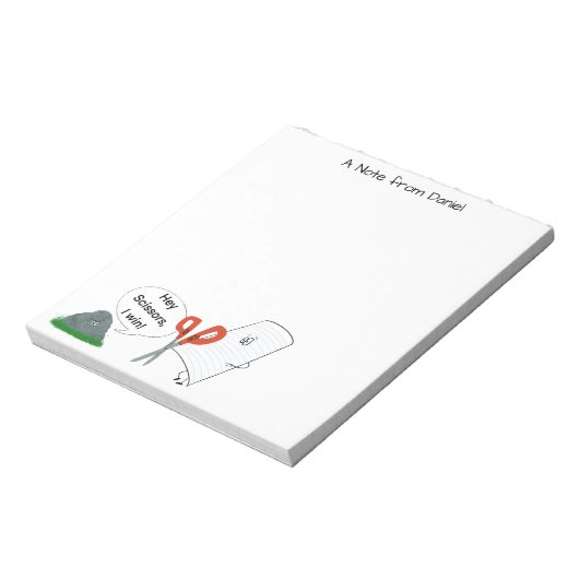 Rock, Papier, Schere Notizblock (Rotiert)