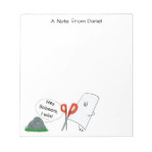 Rock, Papier, Schere Notizblock (Vorderseite)