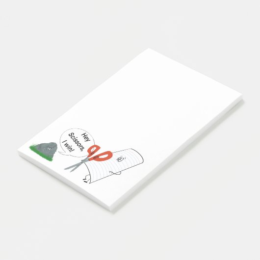 Rock, Papier, Schere Post-it Klebezettel (angewinkelt)