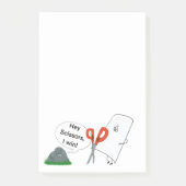 Rock, Papier, Schere Post-it Klebezettel (Vorderseite)