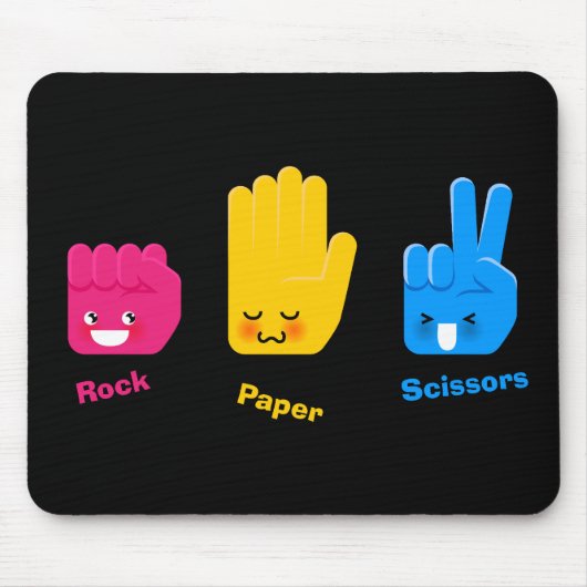 Rock, Papier, Scheren Spielmousepad Mousepad (Vorne)