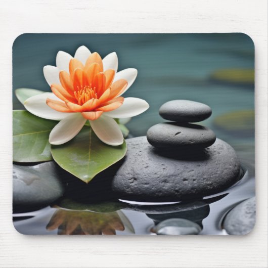 Rock Pebble Sand Tranquil Friedlich Mousepad (Vorne)