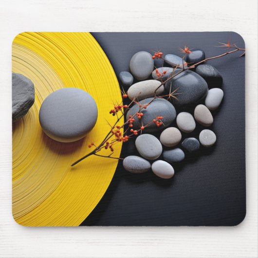 Rock Pebble Sand Tranquil Friedlich Mousepad (Vorne)