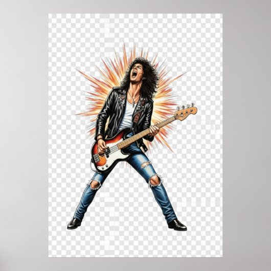 Rock photo block poster (Vorne)