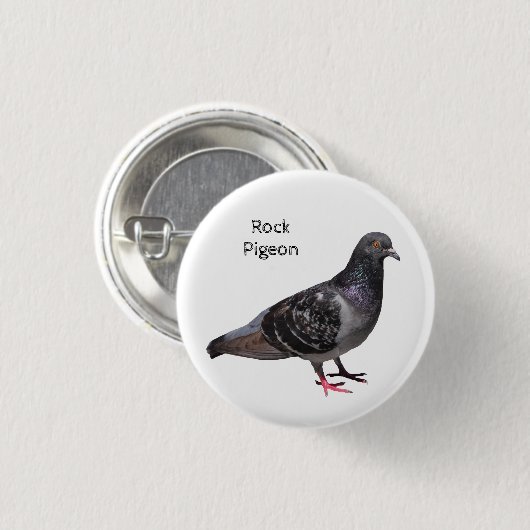 Rock Pigeon Button (Vorne & Hinten)