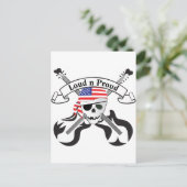 Rock Pirate USA Style Postkarte (Stehend Vorderseite)