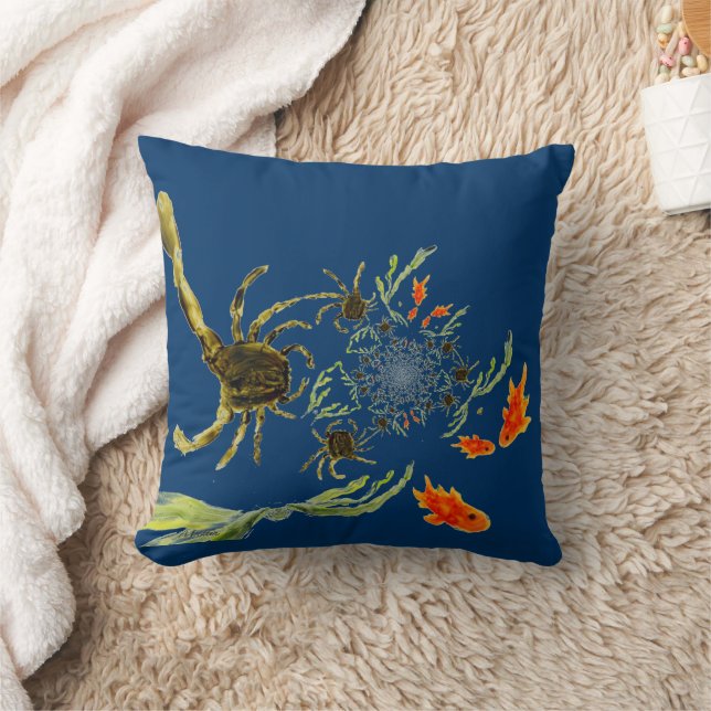 Rock Pool Crabs, Funny Faside Seaside Kissen (Decke)