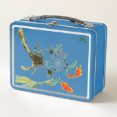 Rock Pool Funny Crabs Fisch Seaside Metall Brotdose (Vorderseite)
