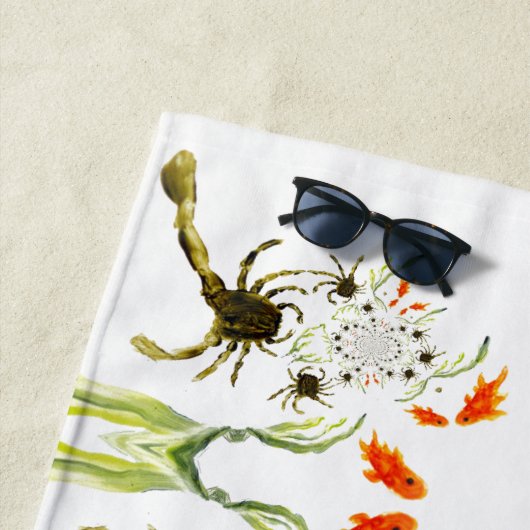 Rock Pool Funny Crabs Fisch Seaside Strandtuch (Beispiel)