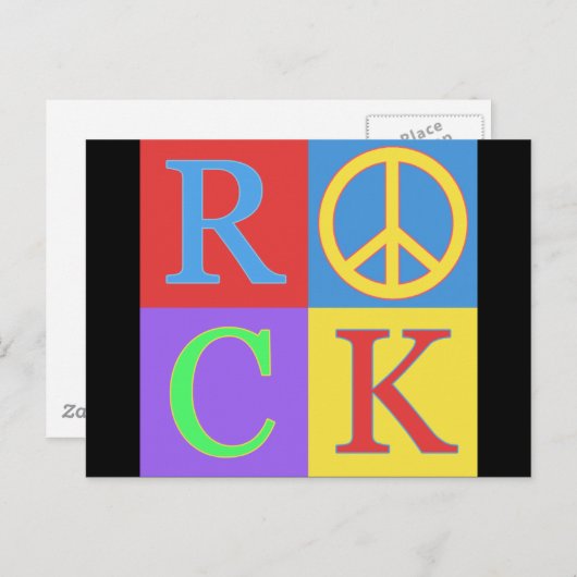 Rock Pop Art Design Postkarte (Vorne/Hinten)