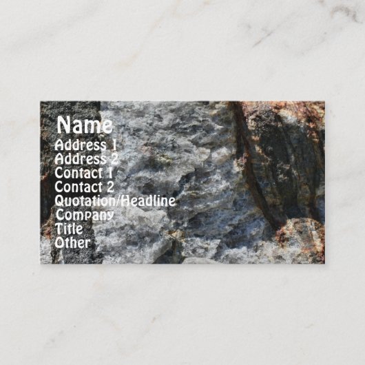Rock Quarry Wall #3 Nature Profile Business Card Visitenkarte (Vorderseite)