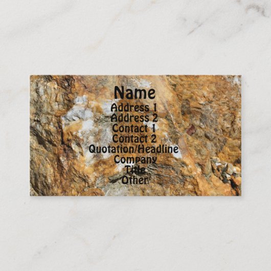 Rock Quarry Wall #4 Nature Profile Business Card Visitenkarte (Vorderseite)