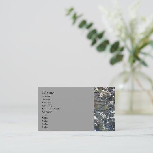Rock Quarry Wall Nature Fotografy Business Card Visitenkarte (Stehend Vorderseite)