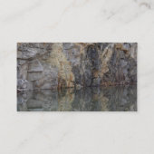 Rock Quarry Wall Reflections Nature Business Card Visitenkarte (Rückseite)