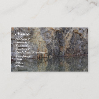 Rock Quarry Wall Reflections Nature Business Card Visitenkarte