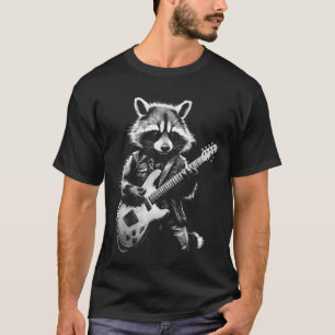 Rock Raccoon Gitarre spielen Raccoon T-Shirt