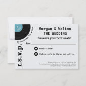 Rock Record Album Concert Style Einfache UAWG RSVP Karte (Vorderseite)