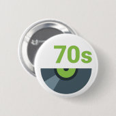 Rock-Record-Musik des 70ers 1970 Button (Vorne & Hinten)