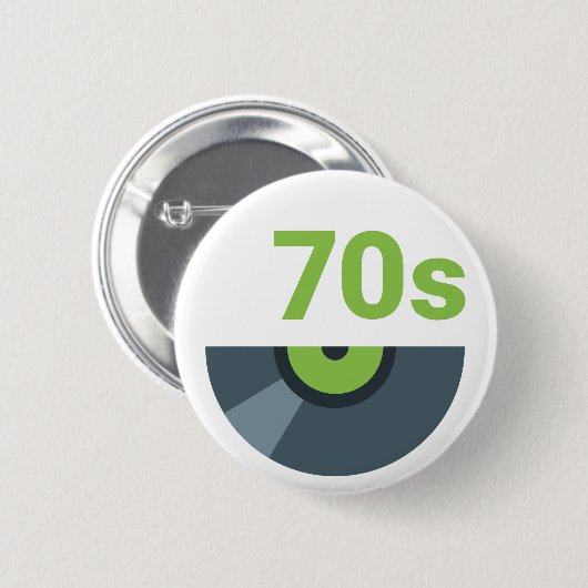 Rock-Record-Musik des 70ers 1970 Button (Vorne & Hinten)