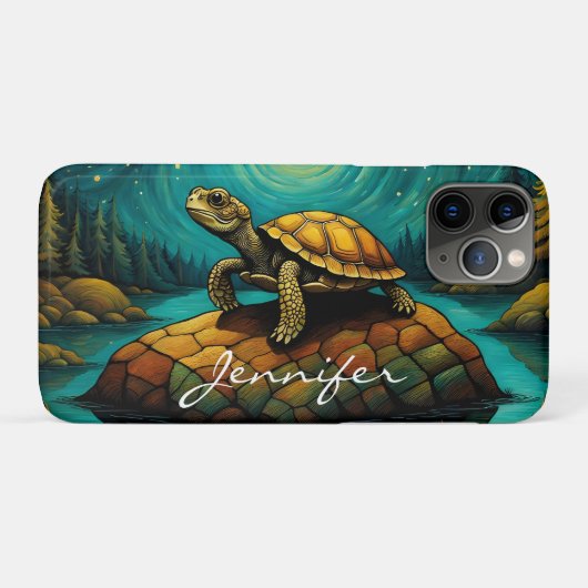 Rock River Nature Turtle Name Case-Mate iPhone Hülle (Rückseite (Horizontal))