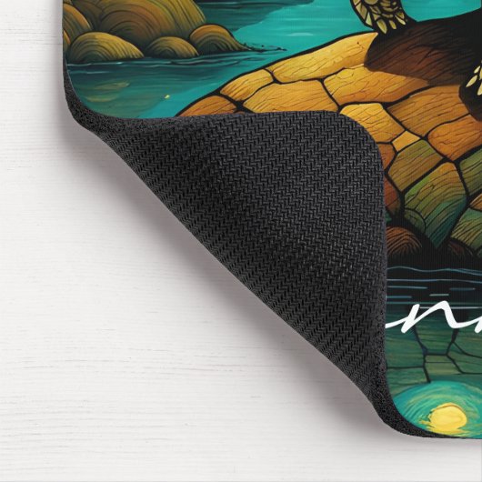 Rock River Nature Turtle Name Mousepad (Ecke)