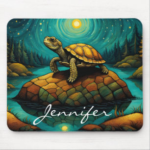 Rock River Nature Turtle Name Mousepad