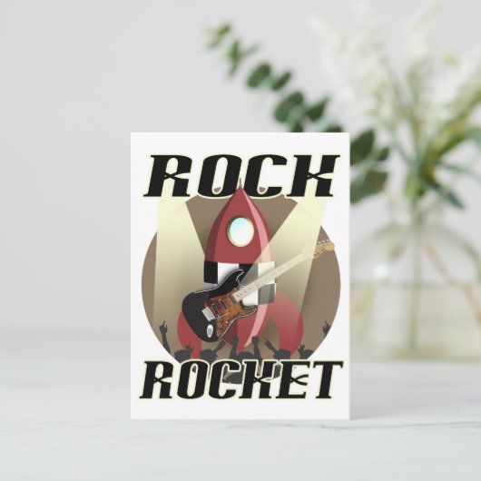 Rock Rocket Postkarte (Stehend Vorderseite)