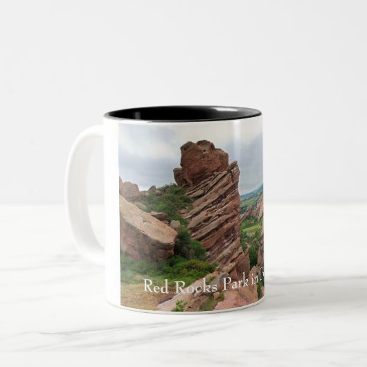 Rock Rocks Ridge Mountains and Valley Zweifarbige Tasse (Vorderseite Links)