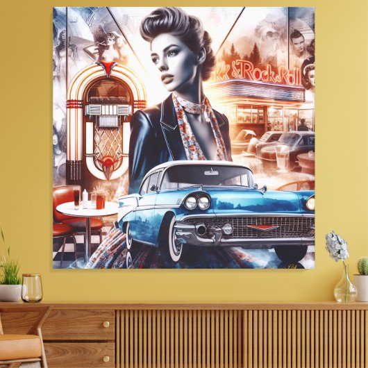 Rock & Roll 2 Leinwanddruck (Insitu (Wohnzimmer))