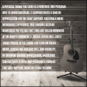 Rock & Roll Band oder Musiker Fan Danke Karte