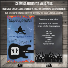 Rock & Roll Band oder Musiker Fan Danke Karte