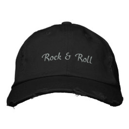 Rock & Roll bestickter leichter Text-Baseballkappe Bestickte Kappe