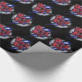 Rock & Roll Blitz Geschenkpapier (Ecke)