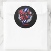 Rock & Roll Blitz Runder Aufkleber (Tasche)